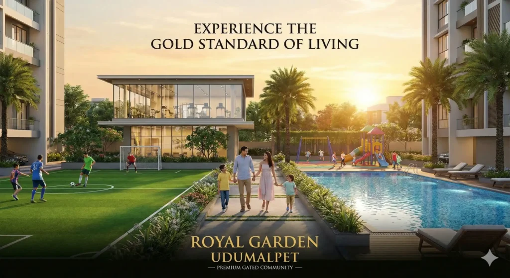 DTCP approved plot layout at Royal Garden Udumalpet